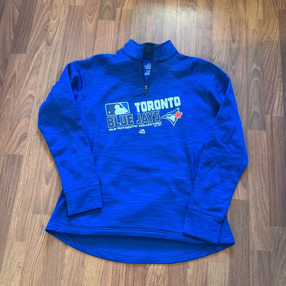 Majestic Toronto Blue Jays Royal Blue Quarter-Zip Sweatshirt